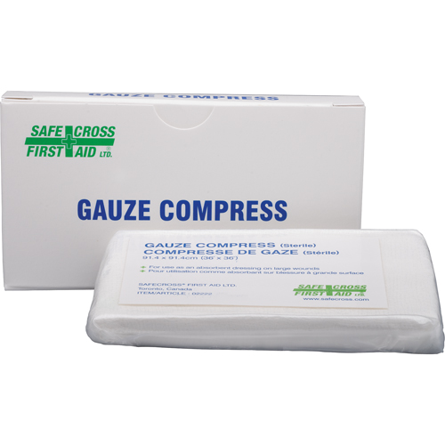 Gauze Compress, Pad, 36" L x 36" W, Sterile, Medical Device Class 1 Seaboard Timber Mart