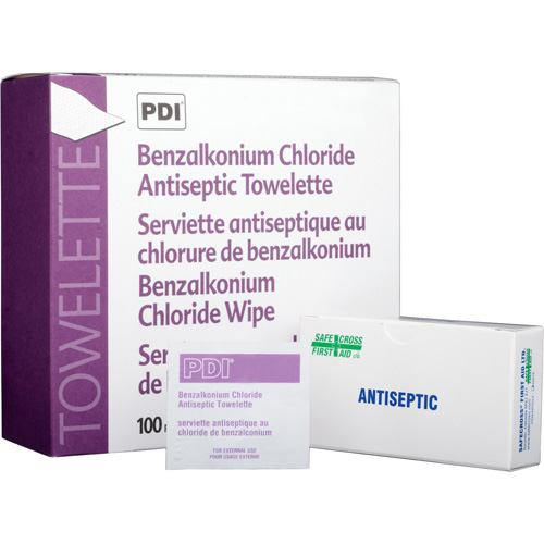 Benzalkonium Chloride Wipes, Towelette, Antiseptic Seaboard Timber Mart