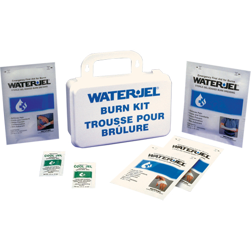 Trousses d'urgence pour brûlures Water Jel, Boîte en plastique de 10 unit&eacute;s, Classe 2 Seaboard Timber Mart