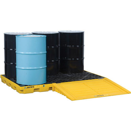 EcoPolyBlend Accumulation Centers, 73 US gal. Spill Capacity, 73" x 49" x 5.5" Seaboard Timber Mart