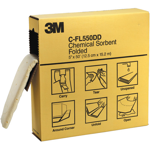 Absorbants pli&eacute;s, Mati&egrave;res dangereuses, 600" x 5", 10,5 gal. d'absorption Seaboard Timber Mart