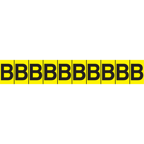 Individual Adhesive Letter Markers, E, 1" H, Black on Yellow Seaboard Timber Mart