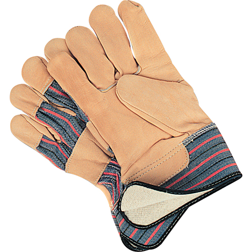 Abrasion-Resistant Winter-Lined Fitters Gloves, Large, Grain Cowhide Palm, Cotton Fleece Inner Lining Seaboard Timber Mart