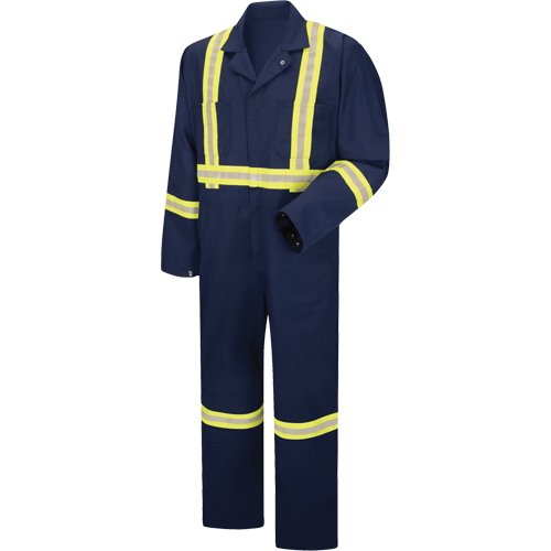 Enhanced Visibility Coveralls, Men's, Navy Blue, Size 38 Seaboard Timber Mart