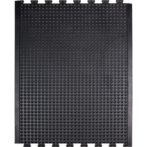 Tapis antifatigue en d&ocirc;me, &agrave; bulles, 3' x 4' x 1/2", Noir, Caoutchouc Seaboard Timber Mart