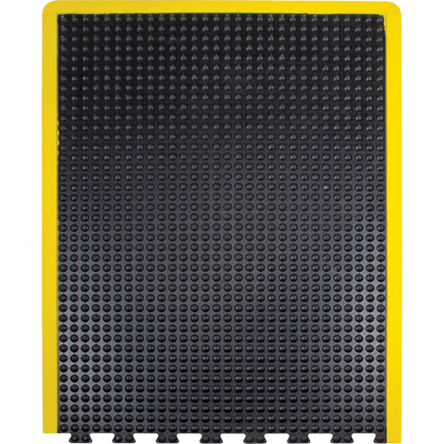 Tapis antifatigue en d&ocirc;me, &agrave; bulles, 3' x 4' x 1/2", Noir, Caoutchouc Seaboard Timber Mart
