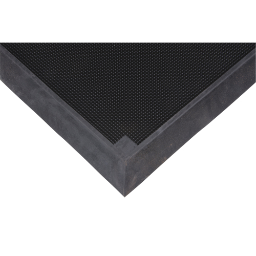 Tapis pour l'assainissement des chaussures, Caoutchouc, 2-2/3' la x 3-1/4' lo x 2-1/2" &eacute;pais, Noir Seaboard Timber Mart