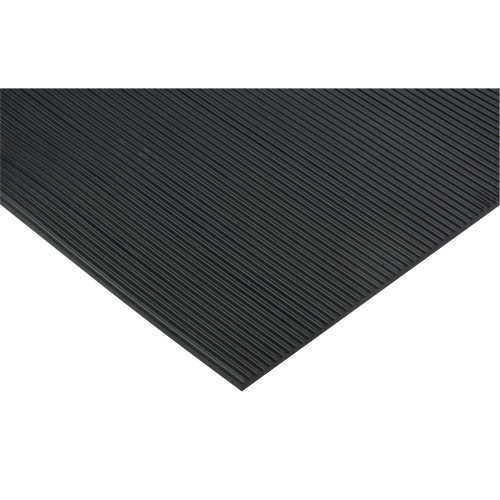 Fine Ribbed Matting, Wiper, 3' x 75' x 1/8", Black Seaboard Timber Mart