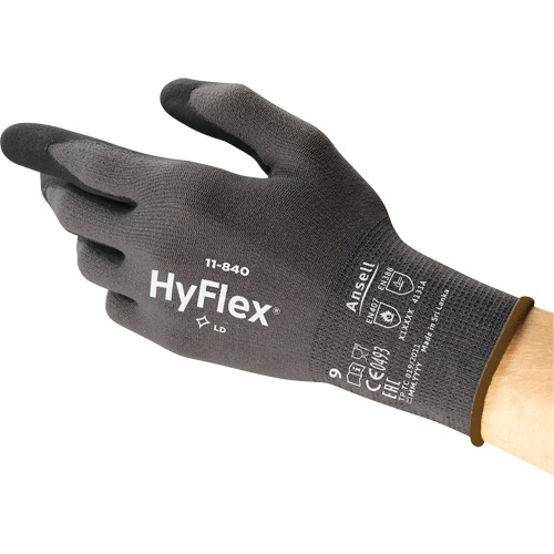 Gants HyFlex 11-840, 8/Moyen, R&ecirc;vetement Mousse de nitrile, Calibre 15, Enveloppe en Nylon Seaboard Timber Mart