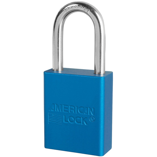 American Lock&reg; Safety Padlocks, Blue, Keyed Alike, Aluminum, 1-1/2" Width Seaboard Timber Mart