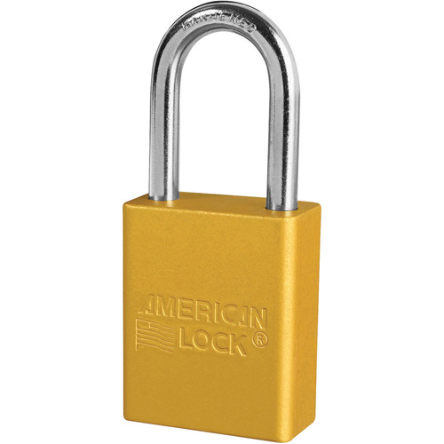 American Lock&reg; Safety Padlocks, Yellow, Keyed Alike, Aluminum, 1-1/2" Width Seaboard Timber Mart