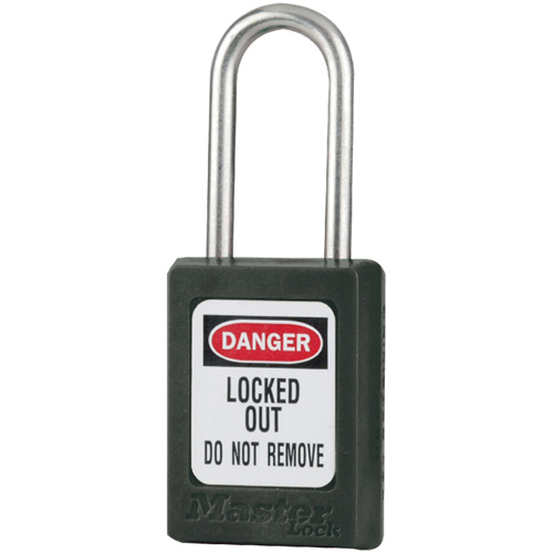 Cadenas de s&eacute;curit&eacute; S31 Zenex, Noir, Cl&eacute;s identiques, Thermoplastique, Largeur de 1-3/8" Seaboard Timber Mart