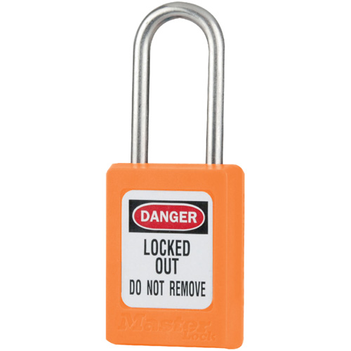 Cadenas de s&eacute;curit&eacute; S31 Zenex, Orange, Cl&eacute;s identiques, Thermoplastique, Largeur de 1-3/8" Seaboard Timber Mart