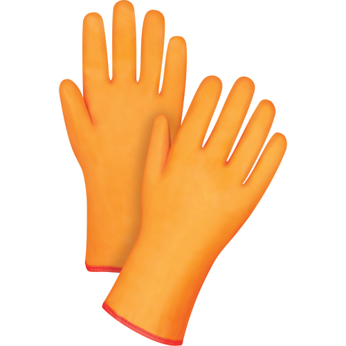 Gants doubl&eacute;s pour l'hiver r&eacute;sistants aux produits chimiques, Taille Grand/9, 12" lo, PVC, Doublure en Molleton de mousse, Gant de calibre hiver Seaboard Timber Mart