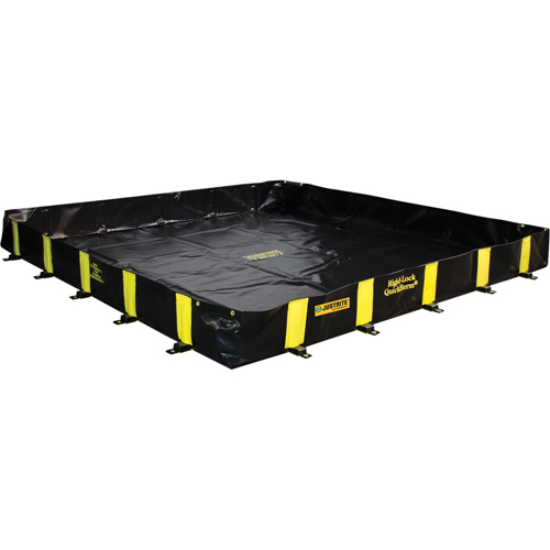 Rigid-Lock QuickBerm&reg;, 745 US gal. Capacity, 10' W x 10' L x 12" H, Stake Wall Seaboard Timber Mart
