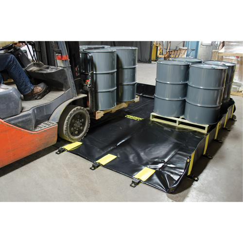 Rigid-Lock QuickBerm&reg;, 745 US gal. Capacity, 10' W x 10' L x 12" H, Stake Wall Seaboard Timber Mart