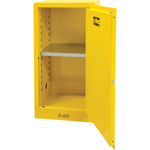 Flammable Storage Cabinet, 16 gal., 1 Door, 23" W x 44" H x 18" D Seaboard Timber Mart