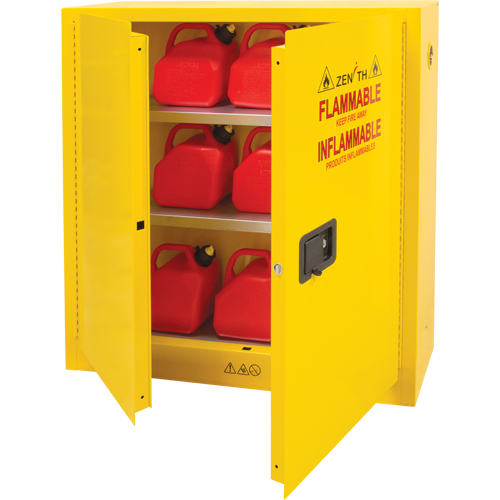 Armoire pour produits inflammables, 24 gal., 2 Porte(s), 43" La x 44" h x 12" p Seaboard Timber Mart