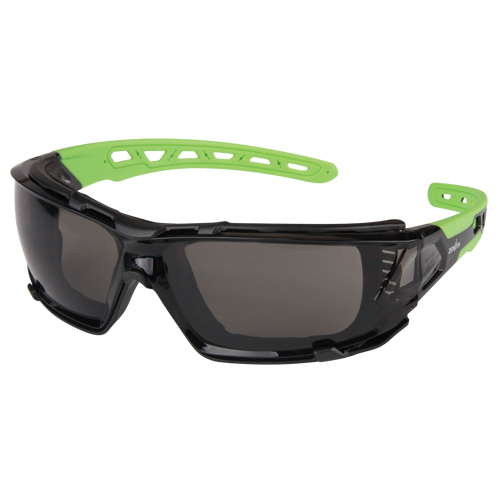 Z2500 Series Safety Glasses with Foam Gasket, Grey/Smoke Lens, Anti-Scratch, ANSI Z87+/Meets/Exceeds CSA Z94.3 Seaboard Timber Mart