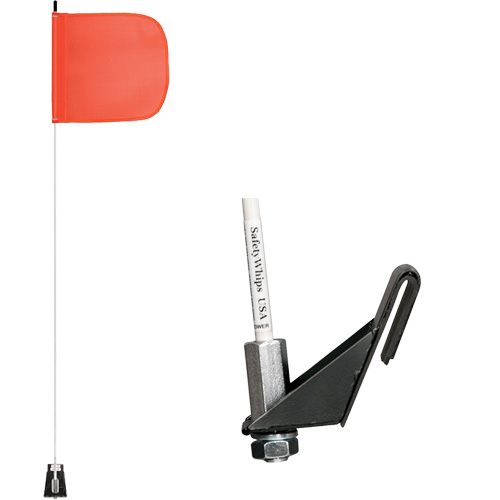 Tiges de s&eacute;curit&eacute; pour travaux l&eacute;gers Safety Whip, Fixation Fen&ecirc;tre, Hauteur 5', Orange Seaboard Timber Mart