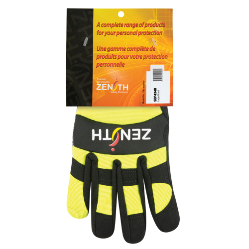 ZM500 High-Visibility Cut-Resistant Mechanic's Gloves, HPPE Palm, Size 2X-Large Seaboard Timber Mart