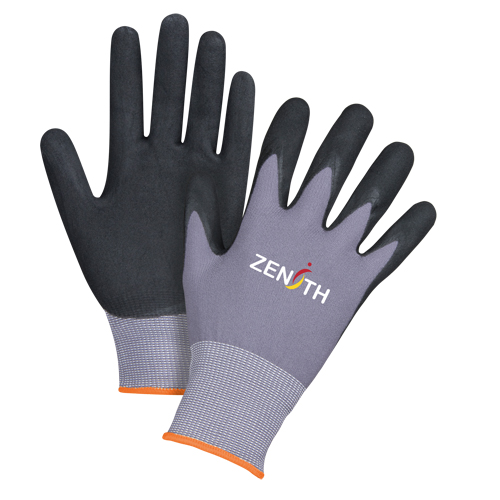 Gants ZX-1 de premi&egrave;re qualit&eacute; compatibles avec les &eacute;crans tactiles, 7/Petit, R&ecirc;vetement Nitrile/Mousse de nitrile, Calibre 15, Enveloppe en Nylon Seaboard Timber Mart