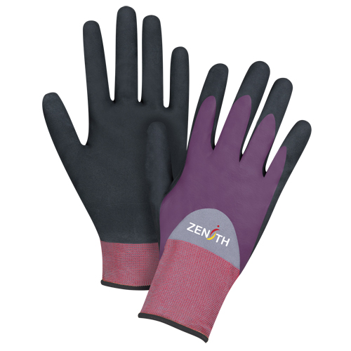 Gants enduits de premi&egrave;re qualit&eacute; ZX-2, 10/T-Grand, R&ecirc;vetement Nitrile/Mousse de nitrile, Calibre 18, Enveloppe en Nylon Seaboard Timber Mart