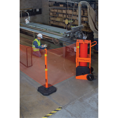 Portable Safety Zone, 100' L, Steel, Orange Seaboard Timber Mart