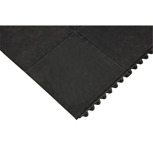 Anti-Fatigue Matting, Smooth, 3' x 3' x 1/2", Black, Natural Rubber Seaboard Timber Mart
