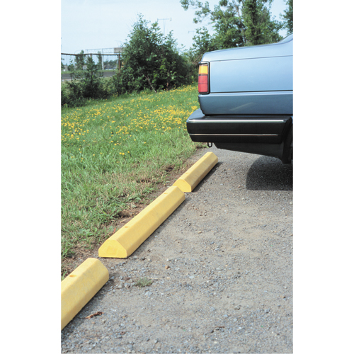 Car Stops, Plastic, 4' L, Yellow Seaboard Timber Mart