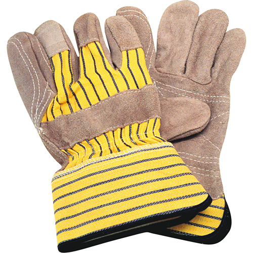 Double-Palm Fitters Gloves, Large, Split Cowhide Palm, Cotton Inner Lining Seaboard Timber Mart