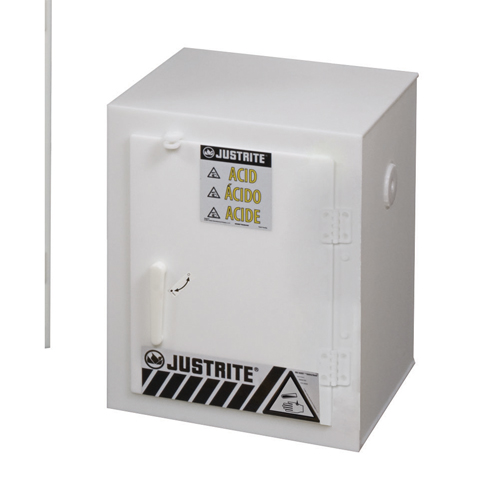 Armoires solides en poly&eacute;thyl&egrave;ne pour acides, 6 x 0,66043 gal., 17" x 22" x 17" Seaboard Timber Mart