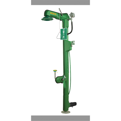 Heat-Traced Combination Emergency Shower & Eye/Face Wash Station, Wall-Mount Seaboard Timber Mart