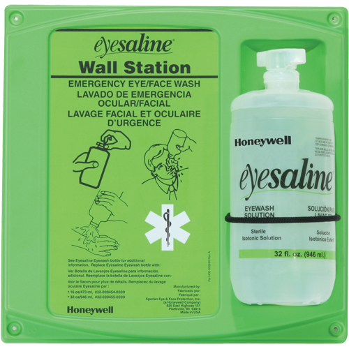Saline Eyewash Wall Station, Single Seaboard Timber Mart