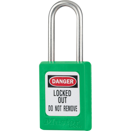 S31 Zenex Safety Padlock, Green, Keyed Different, Thermoplastic, 1-3/8" Width Seaboard Timber Mart