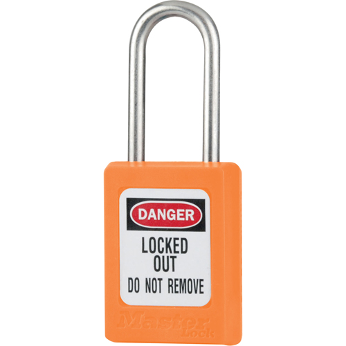 S31 Zenex Safety Padlock, Orange, Keyed Different, Thermoplastic, 1-3/8" Width Seaboard Timber Mart