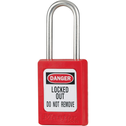 S31 Zenex Safety Padlock, Red, Keyed Different, Thermoplastic, 1-3/8" Width Seaboard Timber Mart
