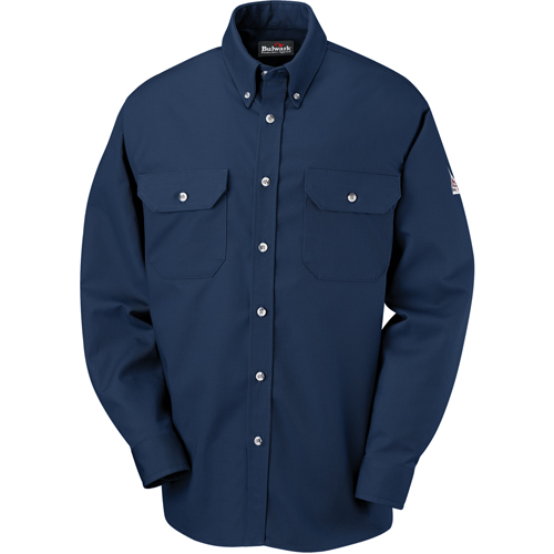 Flame-Resistant Dress Uniform Shirts, Small, Navy Blue Seaboard Timber Mart