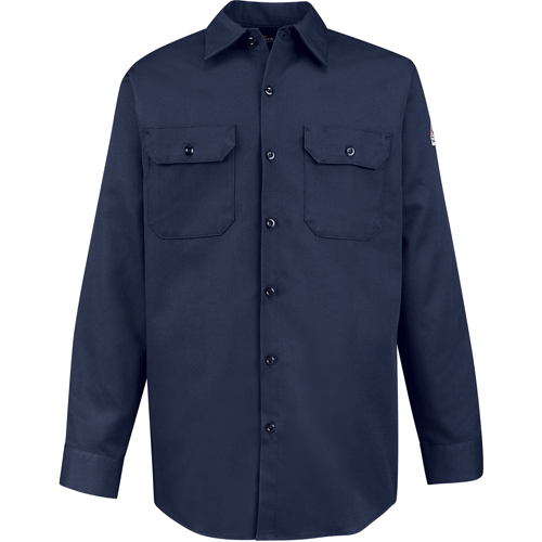 Flame-Resistant Work Shirts, Small, Navy Blue Seaboard Timber Mart