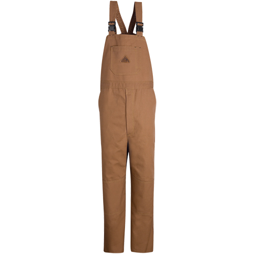 Flame-Resistant Duck Lined Bib Overalls, Medium, Brown Seaboard Timber Mart