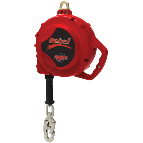 Rebel Self Retracting Lifeline, 33', Galvanized Steel, Swivel Seaboard Timber Mart