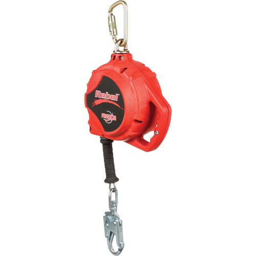 Rebel Self Retracting Lifeline, 33', Galvanized Steel, Swivel Seaboard Timber Mart