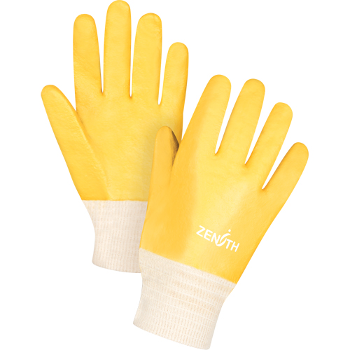 Rough-Finish Chemical-Resistant Gloves, Size 9, 10" L, PVC, Interlock Inner Lining, 47-mil Seaboard Timber Mart