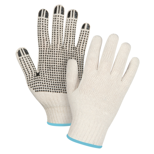 Heavyweight Dotted String Knit Gloves, Poly/Cotton, Single Sided, 7 Gauge, X-Large Seaboard Timber Mart
