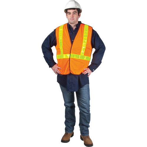 Veste de s&eacute;curit&eacute; pour la circulation d&eacute;tachable en cinq points, Orange haute visibilit&eacute;, Moyen, Polyester Seaboard Timber Mart