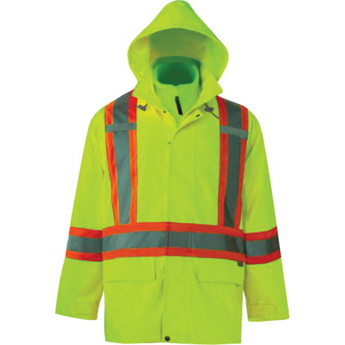 Vestes de s&eacute;curit&eacute; 3 en 1 Journeyman, Polyester, Jaune lime haute visibilit&eacute;, Petit Seaboard Timber Mart