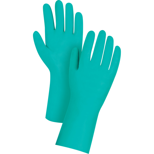Premium Diamond-Grip Chemical-Resistant Gloves, Size Small/7, 13" L, Nitrile, 11-mil Seaboard Timber Mart
