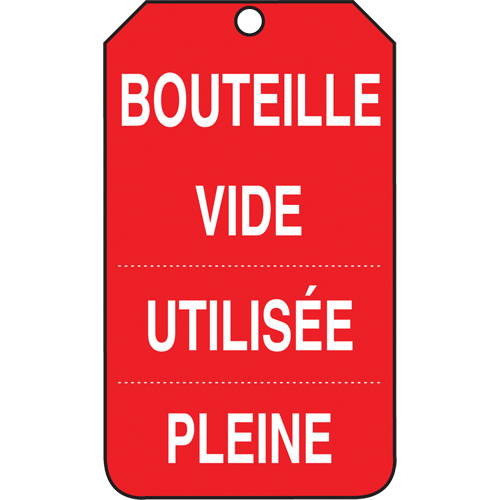&eacute;tiquettes de s&eacute;curit&eacute; d'inspection et de contr&ocirc;le de l'&eacute;tat de l'&eacute;quipement, Papier cartonn&eacute;, 3-3/8" la x 5-7/8" h, Français Seaboard Timber Mart