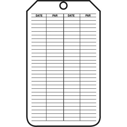 &eacute;tiquettes de s&eacute;curit&eacute; d'inspection et de contr&ocirc;le de l'&eacute;tat de l'&eacute;quipement, Plastique, 3-1/8" la x 5-7/8" h, Français Seaboard Timber Mart