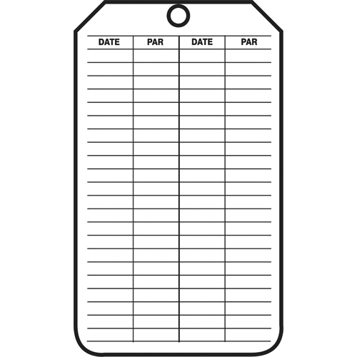 &eacute;tiquettes de s&eacute;curit&eacute; d'inspection et de contr&ocirc;le de l'&eacute;tat de l'&eacute;quipement, Papier cartonn&eacute;, 3-1/8" la x 5-7/8" h, Français Seaboard Timber Mart